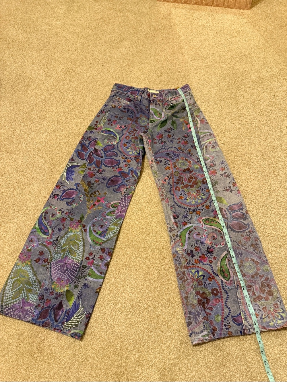 Free People Alter Ego Dusk Combo Wide-Leg Jeans size 25 - Picture 6 of 14